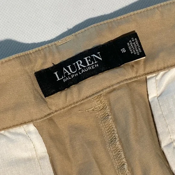 NEW  Womens Size 16  Ralph Lauren Micro-Sanded Twill Belted Wide-Leg  Pants $145 - Picture 12 of 16